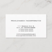 インクおよびクイル 名刺 (裏面)