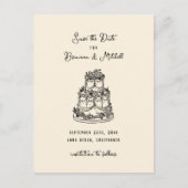 インクお洒落手描きケーキ日付を保存 ポストカード (正面)