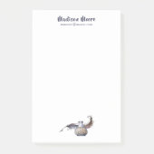 インクかわいらしとクイルの名パーソナライズされた前 ポストイット (正面)