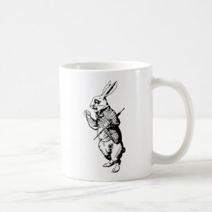 インクがしみ込む白いウサギ コーヒーマグカップ