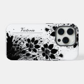 インクがはねた花開 iPhoneケース (裏面横)