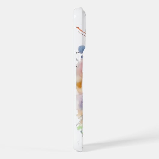 インクがボクサーの犬の喜びを飛び跳ねた iPhoneケース (右側面)