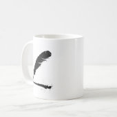 インクが付いているクイル コーヒーマグカップ (正面左)