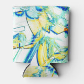 インクが複数の方向に流れた？黄色とシアン… 缶クーラー (正面)