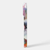 インクが飛び散ったボクサードッグの喜び iPhoneケース (左側面)