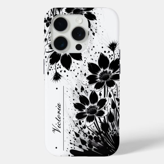 インクが飛び散った開花 Case-Mate iPhoneケース (裏面)