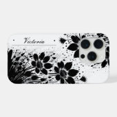 インクが飛び散った開花 iPhoneケース (裏面横)