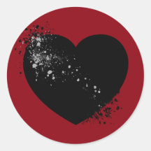 インクが黒いハート。