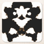 インクしみカードのRorschachテスト スクエアペーパーコースター (正面)