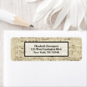 インクで手書きパーチメントの楽譜 ラベル (インサイチュ)