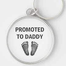 インクで描いたモダンな赤ちゃんの足跡 Promoted To Daddy