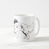 インクで描かれた優しい仲間たち コーヒーマグカップ (正面右)
