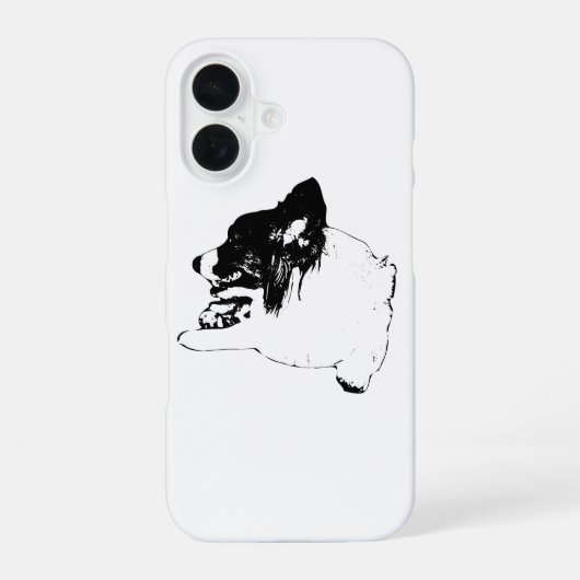 ：インクで描かれた忠実なコーギーの守護者 iPhone 16ケース (裏面)