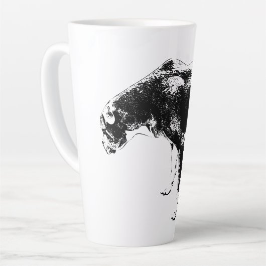インクで描かれた秋の守護者 カフェラテマグ (左アングル)