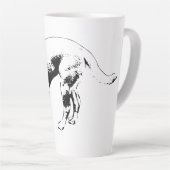 インクで描く秋の探検犬 カフェラテマグ (右アングル)