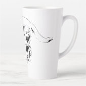 インクで描く秋の探検犬 カフェラテマグ (右)