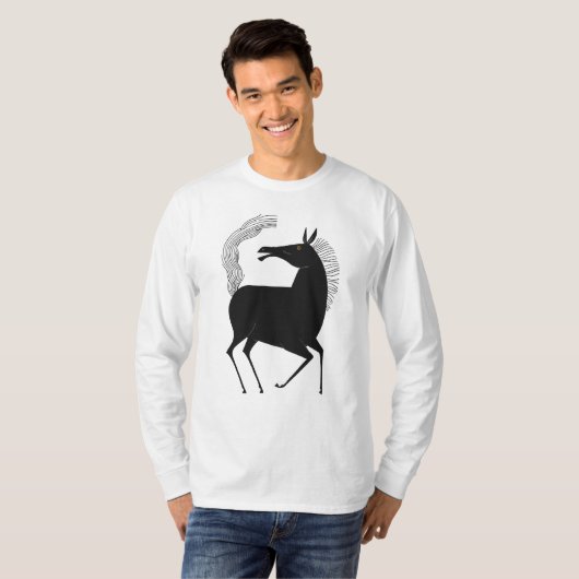 インクで語る幻想 V01 馬 Tシャツ (正面フル)