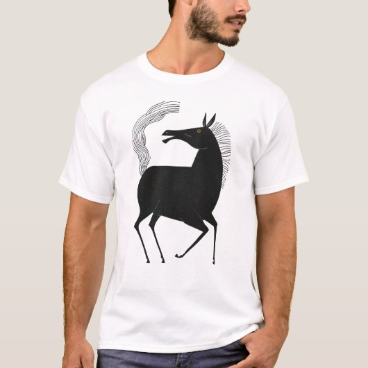 インクで語る幻想 V01 馬 Tシャツ (正面)