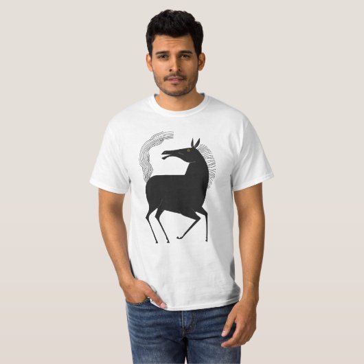 インクで語る幻想 V01 馬 Tシャツ (正面フル)