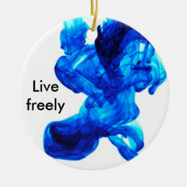 インクとクイルのクリスマス装飾 セラミックオーナメント