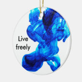 インクとクイルのクリスマス装飾 セラミックオーナメント (左)