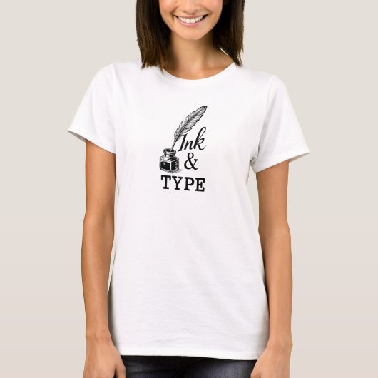 インクとタイプ Tシャツ (正面)
