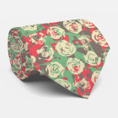 インクとバラの調和 – シームレスパターン ネクタイ (ロール)