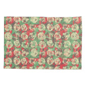 インクとバラの調和 – シームレスパターン 枕カバー (裏面)