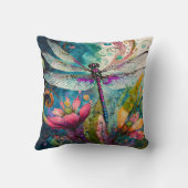 インクとペンの水彩トンボ   クッション (裏面)