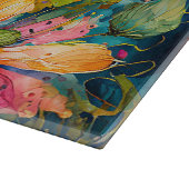 インクとペンの水色トンボ カッティングボード (角)