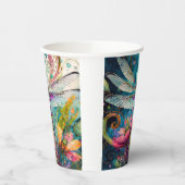 インクとペンの水色トンボ 紙コップ (左)