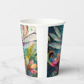 インクとペンの水色トンボ 紙コップ (右)