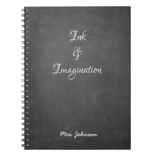 インクと想像力グレーのノートブック ノートブック (正面)