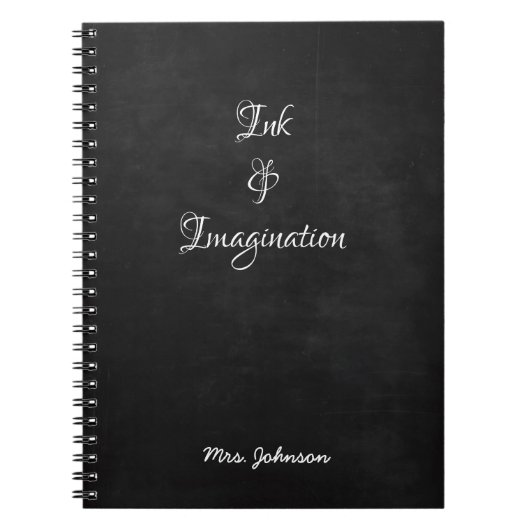 インクと想像力ブラックノートブック ノートブック (正面)