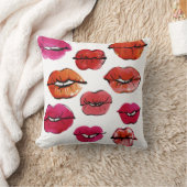 インクと水の色の唇セット クッション (ブランケット)