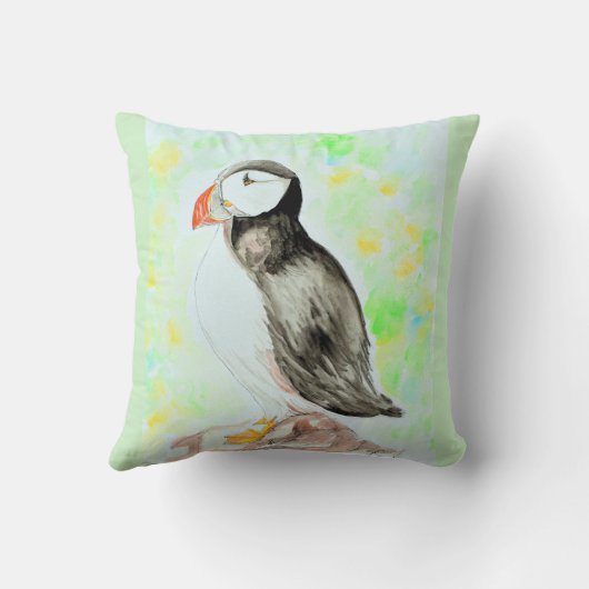 インクと水の色絵画の クッション (裏面)