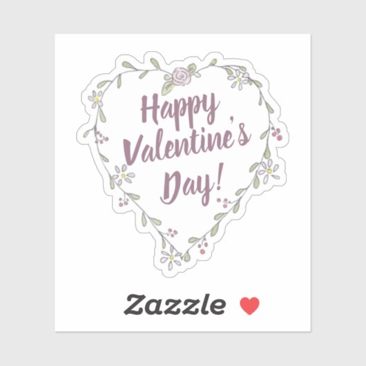 インクと水の色Tiggyフローラバレンタインリース シール (シート)