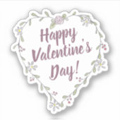 インクと水の色Tiggyフローラバレンタインリース シール (正面)