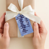 インクのような手レタリングの幸せなハヌカーのギフトのラベル ギフトタグ