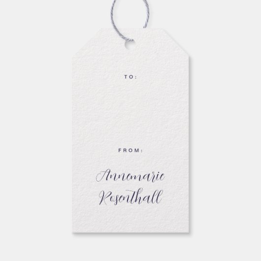 インクのような手レタリングの幸せなハヌカーのギフトのラベル ギフトタグ (裏面)