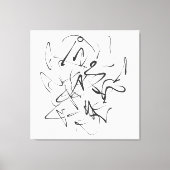 インクのカオス – 表現ライン抽象化 キャンバスプリント (正面)