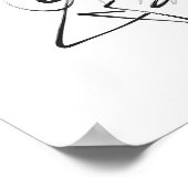 インクのカオス – 表現ライン抽象化 ポスター (角)