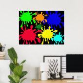 インクのスプラット ポスター (ホームオフィス)