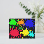 インクのスプラット ポストカード (スタンド正面)