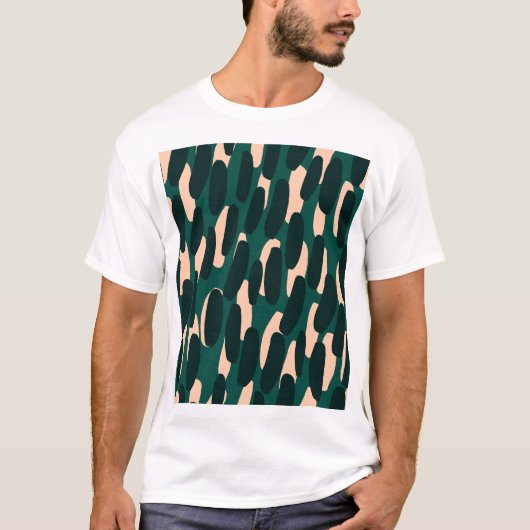 インクの塊、手書き、明るいシームレス。 Tシャツ (正面)