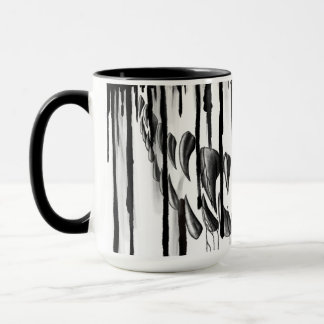 「インクの影」マグカップ 15オンス マグカップ