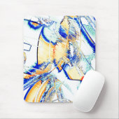 インクの排水なし、オレンジと青の汚れによる画像 マウスパッド (マウス)