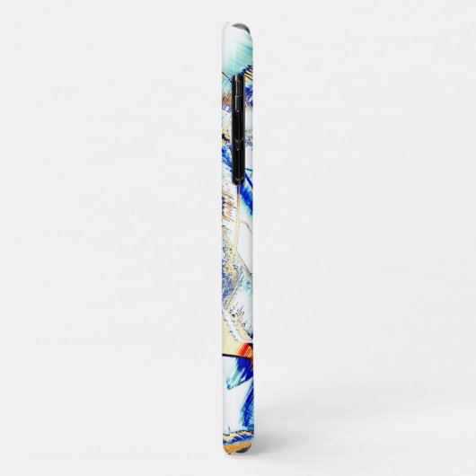 インクの排水なし、オレンジと青の汚れによる画像 Case-Mate iPhoneケース (裏面/左)