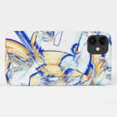 インクの排水なし、オレンジと青の汚れによる画像 Case-Mate iPhoneケース (裏面(横))