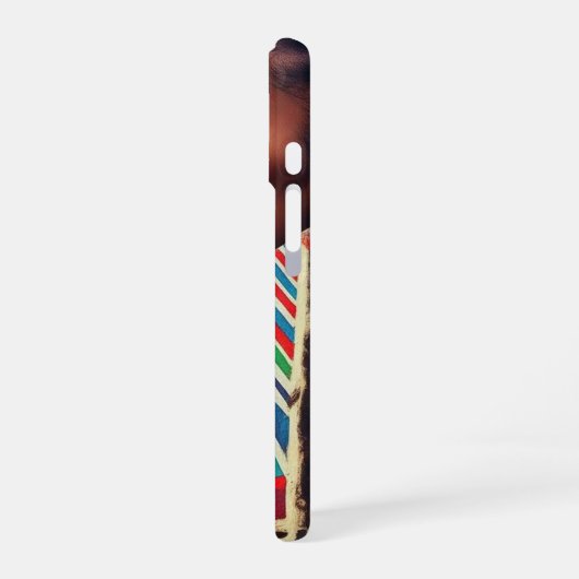 インクの猶予:アフリカのユースケース iPhone 16ケース (左側面)